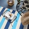 World Rug Gallery Contemporary Stripe Reversible Recycled Plastic 3' X 5' Blue Outdoor Rug 6070BLUE3X5 - alternate 4